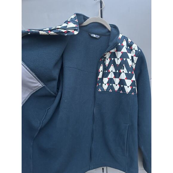 The North Face Men’s Fleece Aztec Full Zip Jacket Blue Sz L Gorpcore Outdoors - Picture 4 of 9